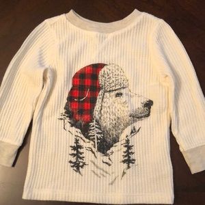 Long sleeve waffle shirt